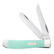 Case Smooth Seafoam Green G-10 Mini Trapper Knife