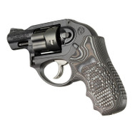Hogue Ruger LCR Enclosed Hammer Piranha G10 Grip - G-Mascus Black/Grey