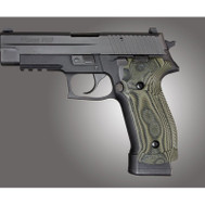 Hogue Sig Sauer P226 DA/SA Magrip Checkered G10 Grip - G-Mascus Green