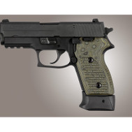 Hogue Sig Sauer P245 P220 Compact Piranha G10 Grip - G-Mascus Green
