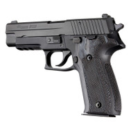 Hogue Sig Sauer P226 DA/SA Checkered G10 Grips - G-Mascus Black/Gray