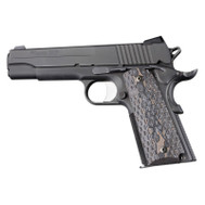 Hogue 1911 Govt Model Chain Link G10 Grip - G-Mascus Black/Gray