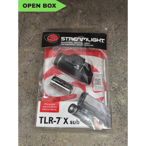 Streamlight TLR-7 X Sub Ultra Compact Tactical Gun Light -  Glock 43X/48 MOS | Rail - CR123A