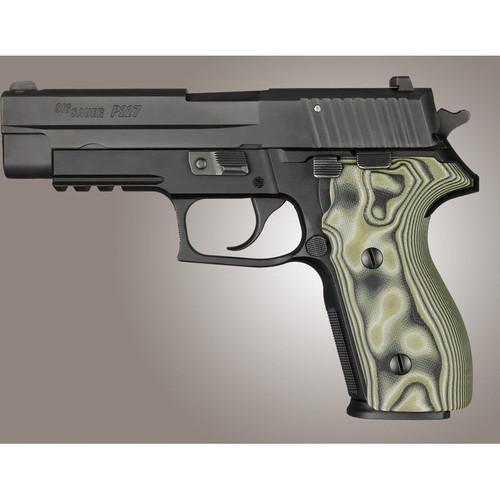 Hogue Sig Sauer P227 DA/SA Piranha G10 Grip - G-Mascus Green Lava