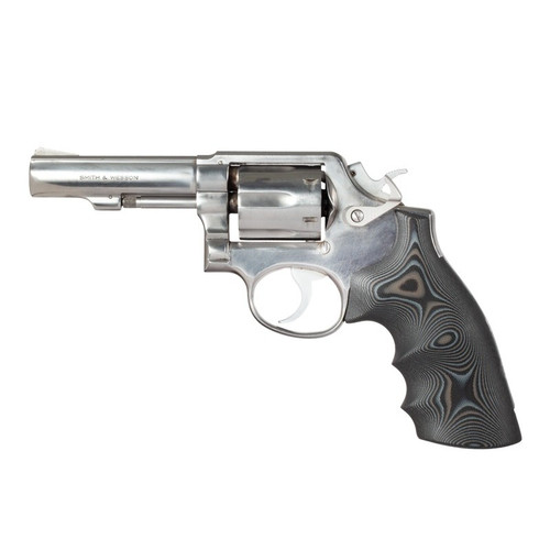 Hogue S&W K&L Frame Square Butt Finger Grooves Smooth G10 Grip - G-Mascus Black/Gray