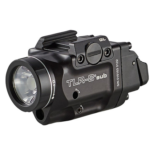 Streamlight TLR-8 Sub Compact Rail Mount Tactical Light - Red or Green Laser - Glock 43/48 MOS | Rail