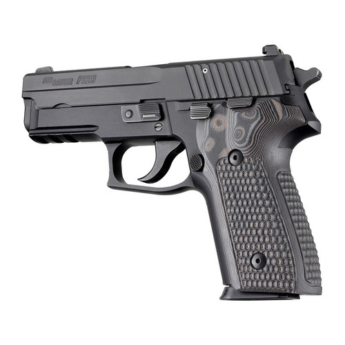 Hogue Sig Sauer P228 P229 DA/SA Piranha Grip G10 - G-Mascus Black/Gray