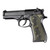 Hogue Beretta 92FS Checkered G10 Grip - G-Mascus Green