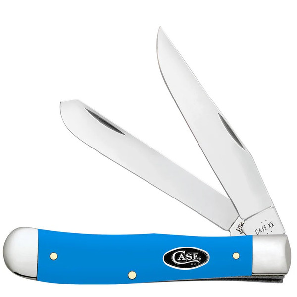 Case Smooth Light Blue Synthetic Trapper Knife