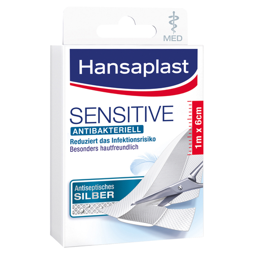 Hansaplast med sensitive - 10 apósitos adhesivos (tira 1 m x 6 cm)