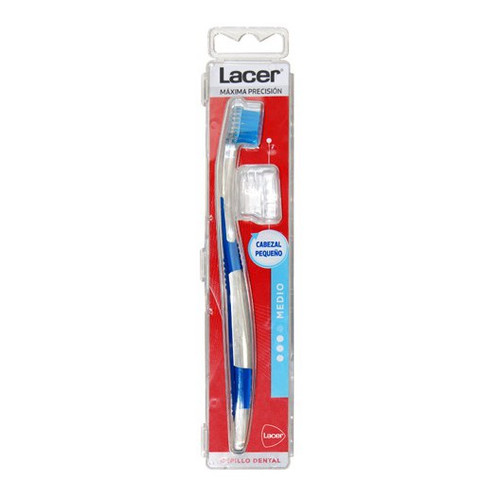 Cepillo dental adulto lacer cabezal pequeño dureza media