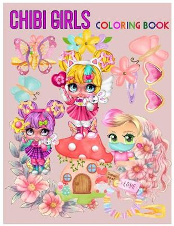 chibi girls coloring book: Famous Kawaii Anime Girls.Adorable characters in manga scenes Med Faiz 9798743356966
