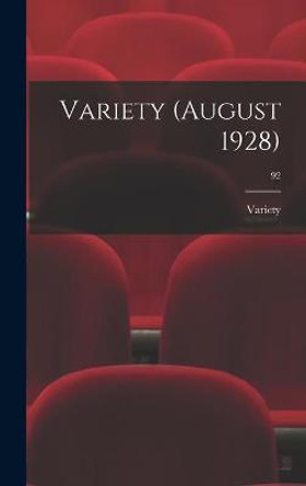 Variety (August 1928); 92 Variety 9781014049674