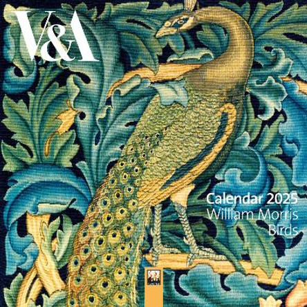 V&A: William Morris Birds Mini Wall Calendar 2025 (Art Calendar) Flame Tree Studio 9781835621066