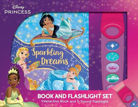 Disney Princess: Sparkling Dreams Book and 5-Sound Flashlight Set Pi Kids 9798384603320