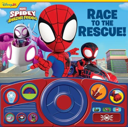 Disney Junior Marvel Spidey and His Amazing Friends: Race to the Rescue! Sound Book Pi Kids 9798384603559