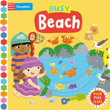 Busy Beach: A Push, Pull, Slide Book Campbell Books 9781035056217