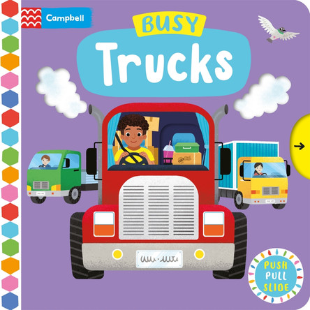 Busy Trucks: A Push, Pull, Slide Book Campbell Books 9781035033836