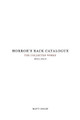 Horror's Back Catalogue: 2011-2012 Matt Shaw 9781979923514