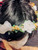 Ethereal White Rose Hair Wreath with Gold Accents