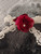 Artisan Silk Embroidered Rose Hair Barrette