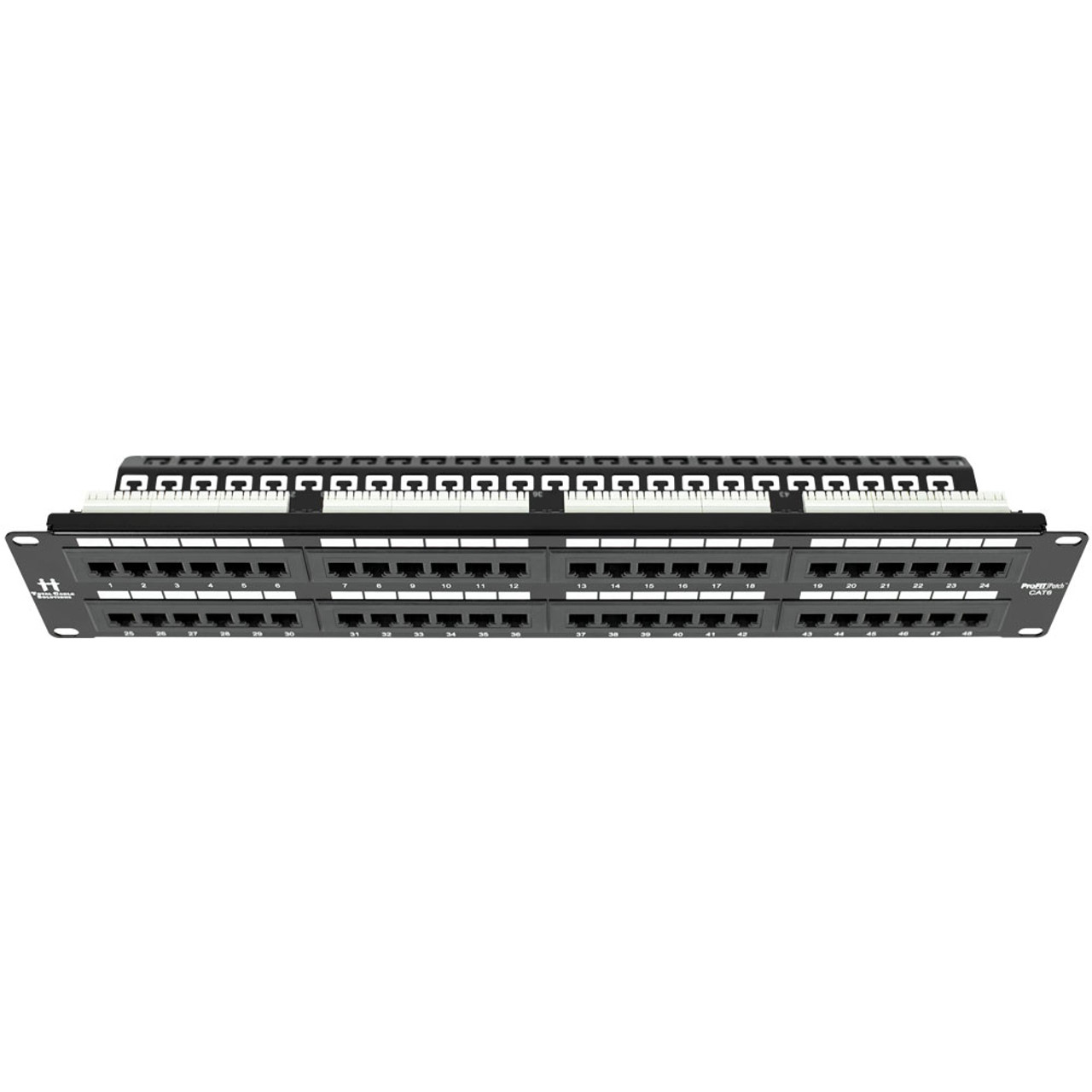 NEW TUFF JACKS Cat5e 48 Port Patch Panel 19/" Rack Mount FREE Same Day Shipping