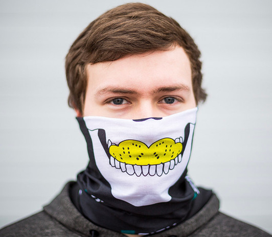 Man wearing SISU Face Shield Man wearing SISU Face Shield