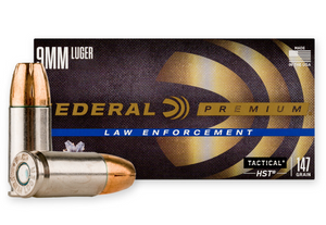 FEDERAL HST 9MM JHP 147GR LAW ENFORCEMENT DUTY AMMO (50CT/BOX)