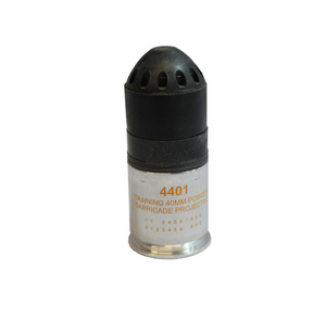 CTS 4401 40MM INERT POWDER BARRICADE ROUND, SPIN STABLIZED CTS 4401 40MM INERT POWDER BARRICADE ROUND, SPIN STABLIZED