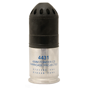 CTS 4431 40MM CS POWDER BARRICADE ROUND, SPIN STABLIZED CTS 4431 40MM CS POWDER BARRICADE ROUND, SPIN STABLIZED