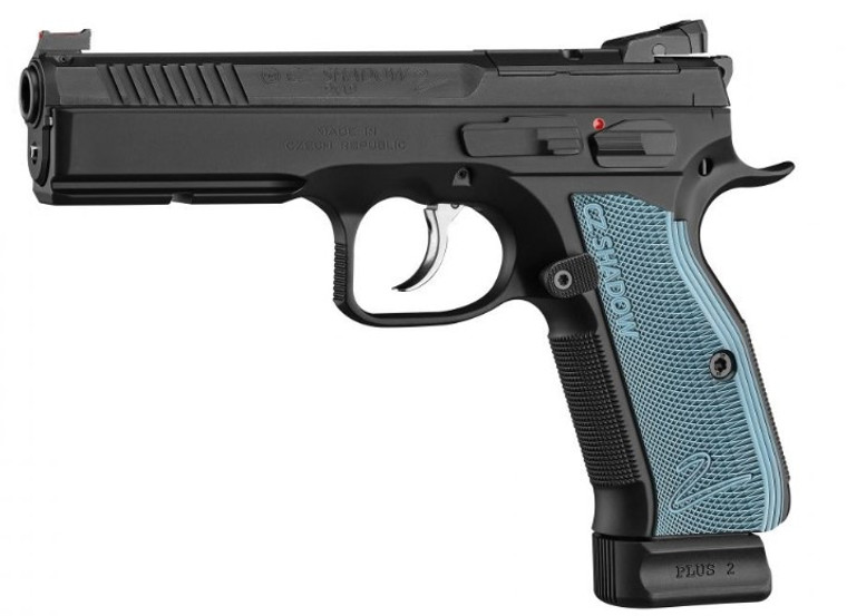 CZ SHADOW 2 PISTOL 9MM OPTIC READY BLUE GRIP 4.89" (3) 19RD