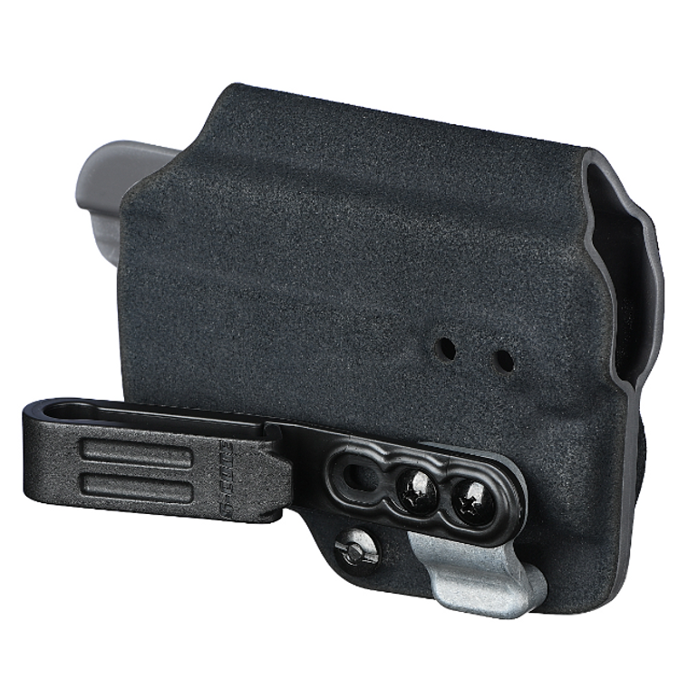 G-CODE SHADOW ECLIPSE IWB CONCEALED CARRY LIGHT-BEARING HOLSTER BLACK KYDEX W/ SUEDE LINING