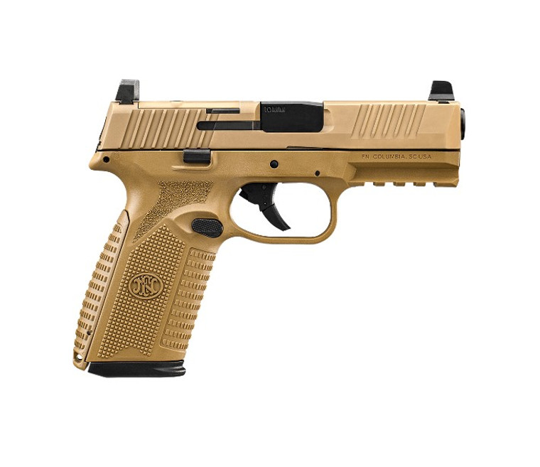 FN 510 MRD FDE 10MM 4" OPTIC READY PISTOL W/ SUPPRESSOR HEIGHT SIGHTS (2) 15RD