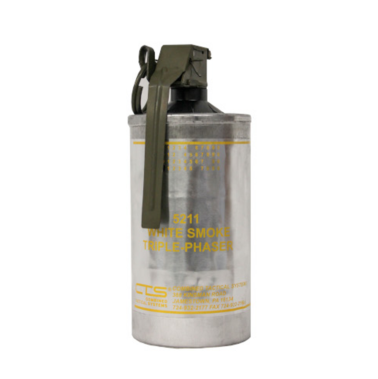 CTS 5211 WHITE SMOKE TRIPLE-PHASER CANISTER OUTDOOR GRENADE