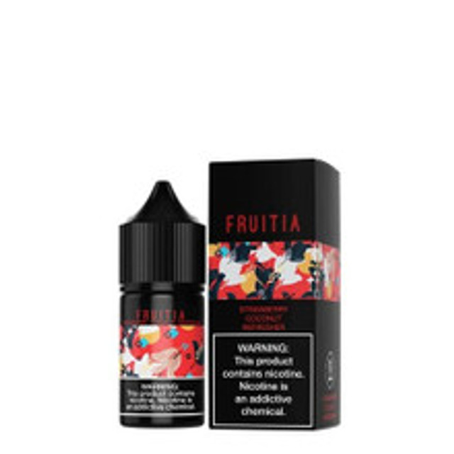 Fruitia Salts - Strawberry Coconut Refresher - 50mg 30ml Fruitia Salts - Strawberry Coconut Refresher - 50mg 30ml