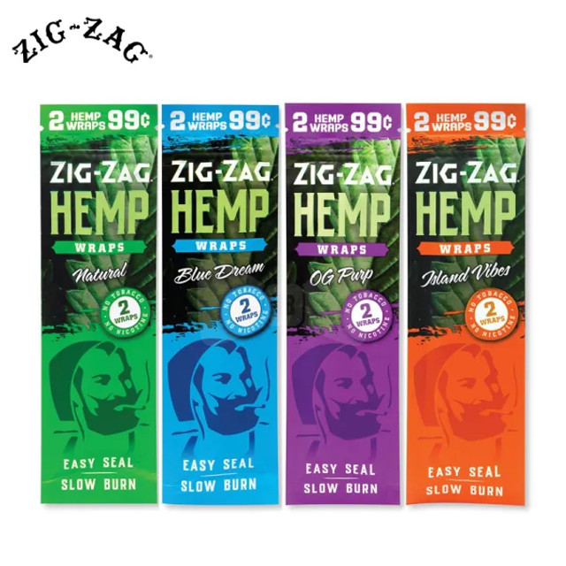 ZIG ZAG HEMP WRAPS 2CT - BLUE DREAM