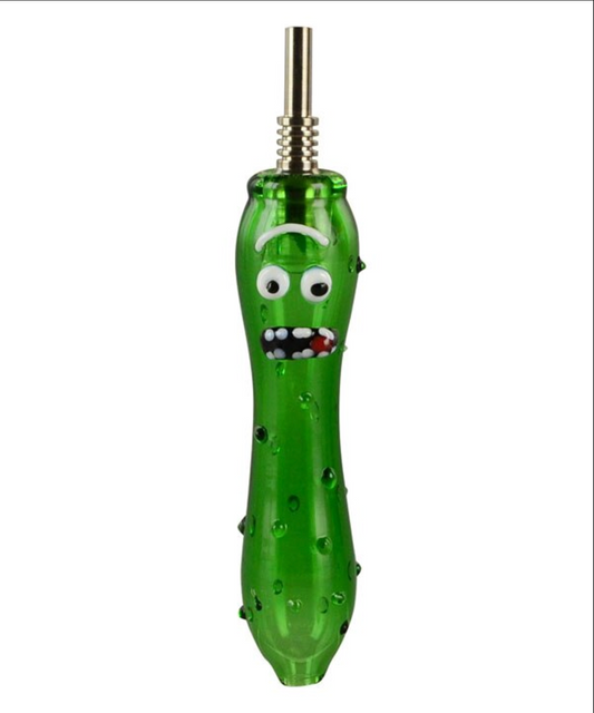 Pickle Glass Nectar Collector | Titanium Tip | 5.5" Pickle Glass Nectar Collector | Titanium Tip | 5.5"