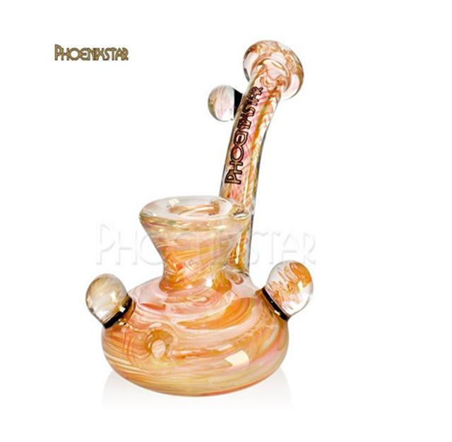 Phoenixstar 4" Glass Hand Pipe Gold Fumed