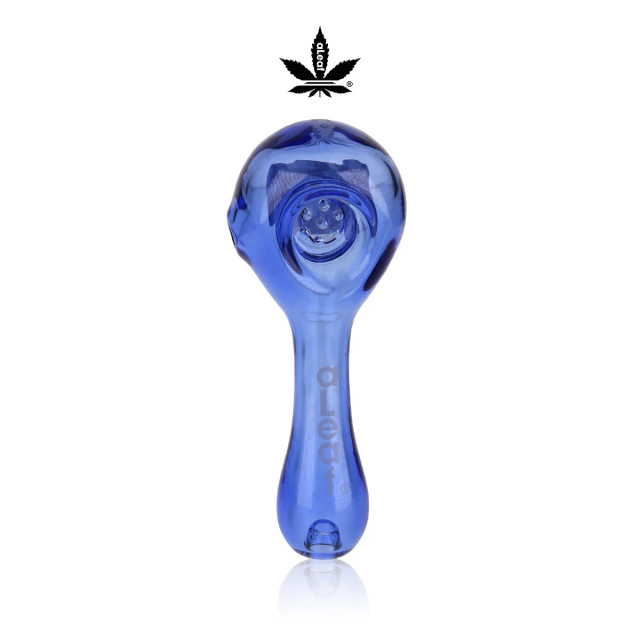 4 in Aleaf Bold Spoon Glass Hand Pipe