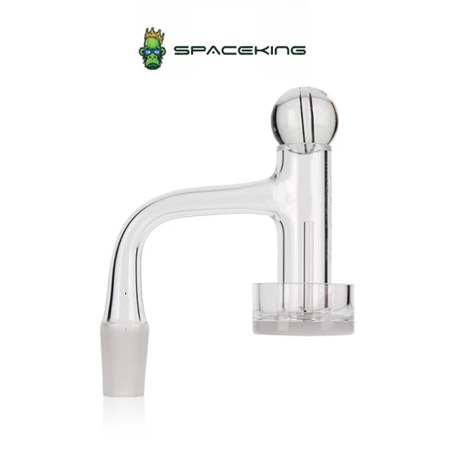 SPACE KING FULLY FUSED WHITE BOTTOM 14MM MALE 90° QUARTZ BANGER KIT