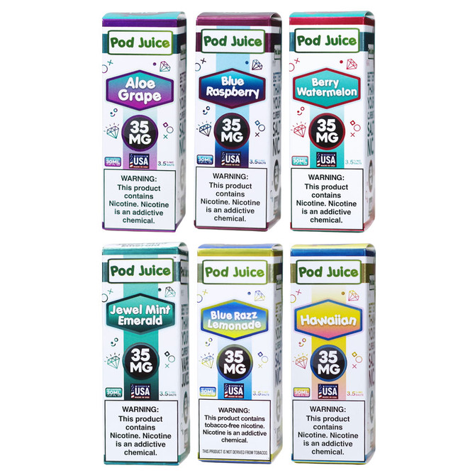 Pod Juice Nicotine Salt E-Liquid 30ML - PINK BURST CHEW 35mg