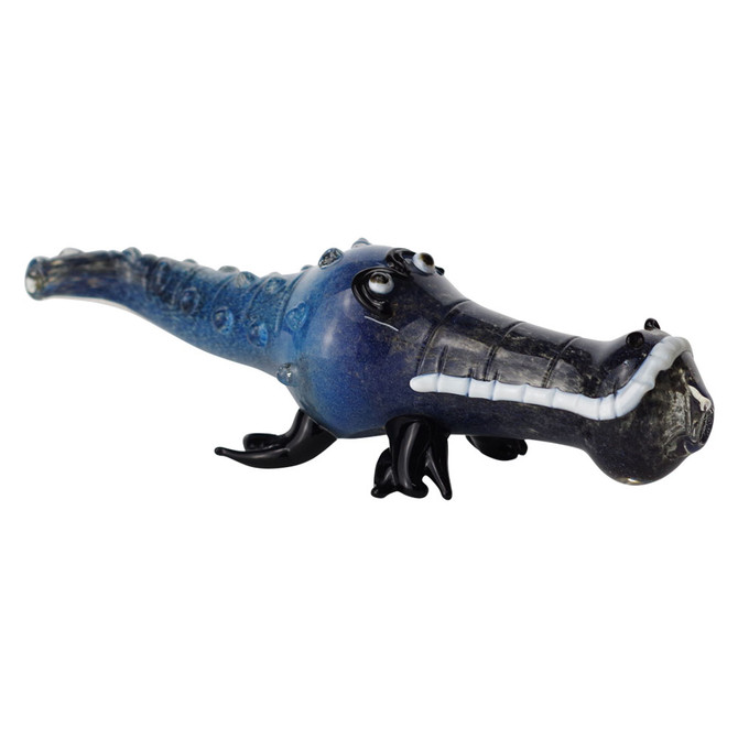 Glass Hand Pipe Crocodile 5"