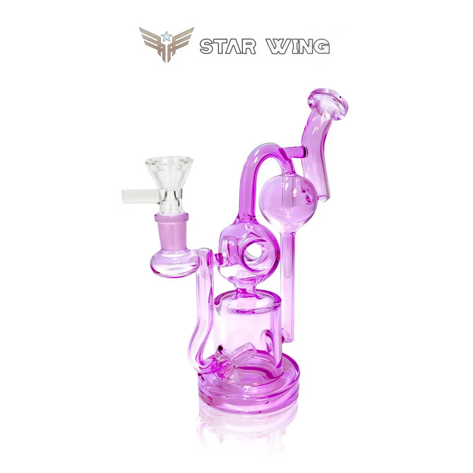 Copy of 9" Straight Glass Water Pipe Grooved