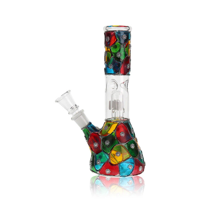 8" Zari Art Work Reculator Water Pipe