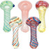 Classic Frit & Stripe Spoon Pipe | 3.5" | Assorted Designs - #3790