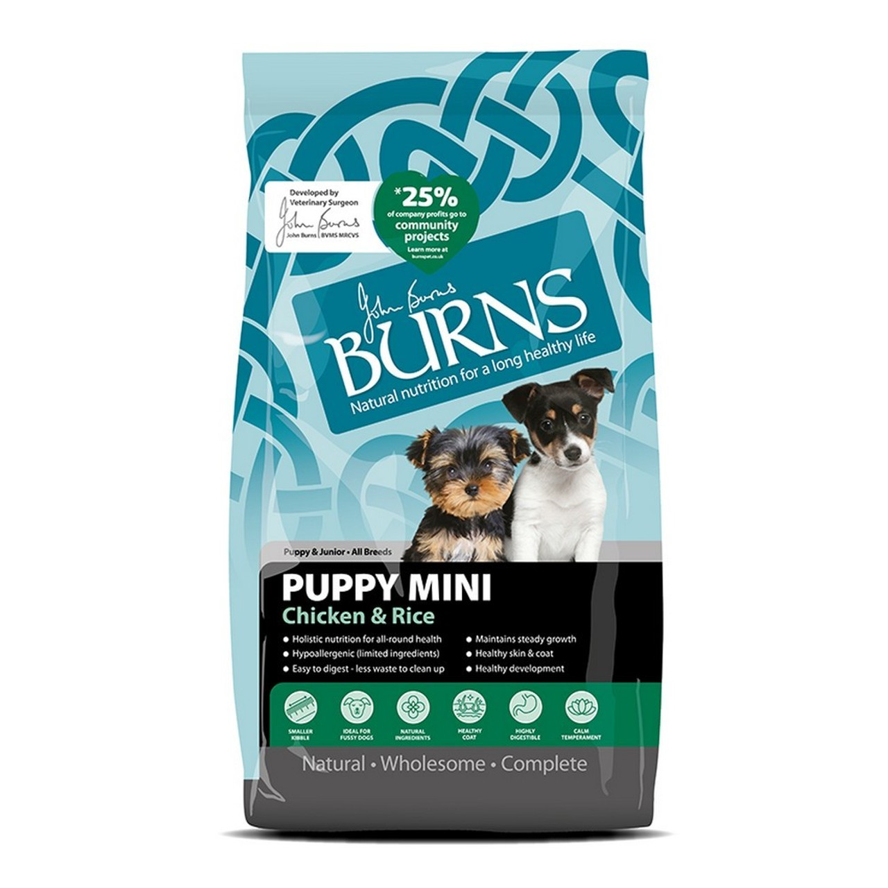 burns dog food