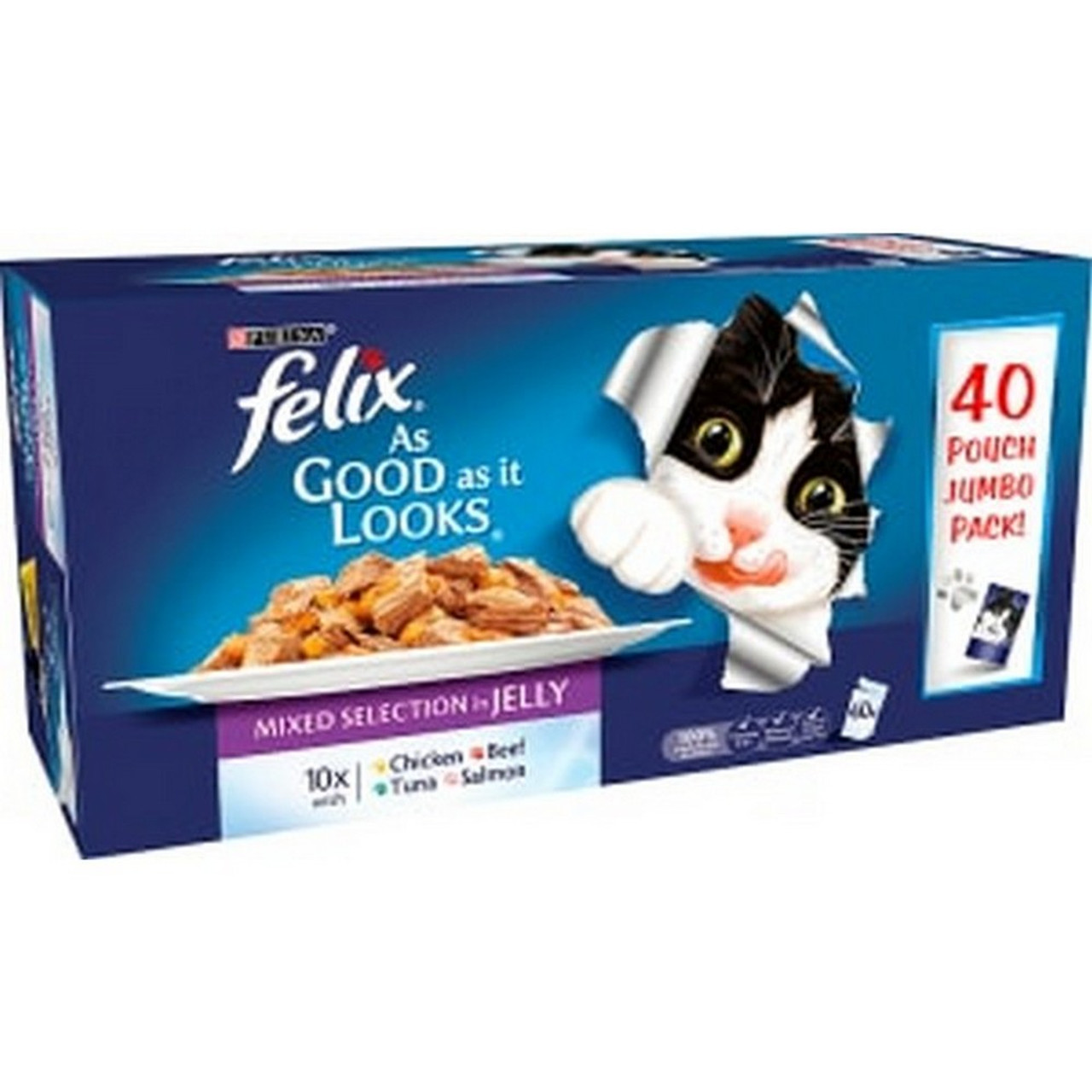 Felix senior cat hot sale food 44 pouches