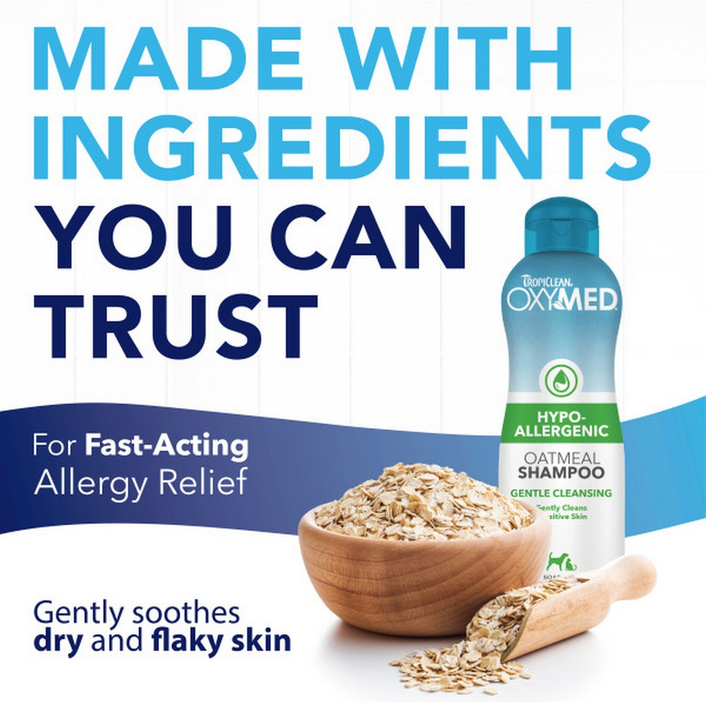 Tropiclean Oxy-Med Hypoallergenic Shampoo 592ml Just for Pets