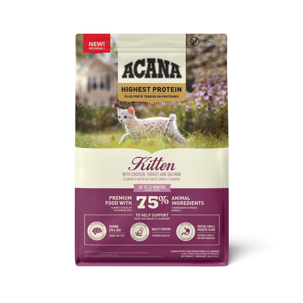 ACANA キャットフード Acana Cat Highest Protein Kitten Food 1.8kg - Premium Nutrition