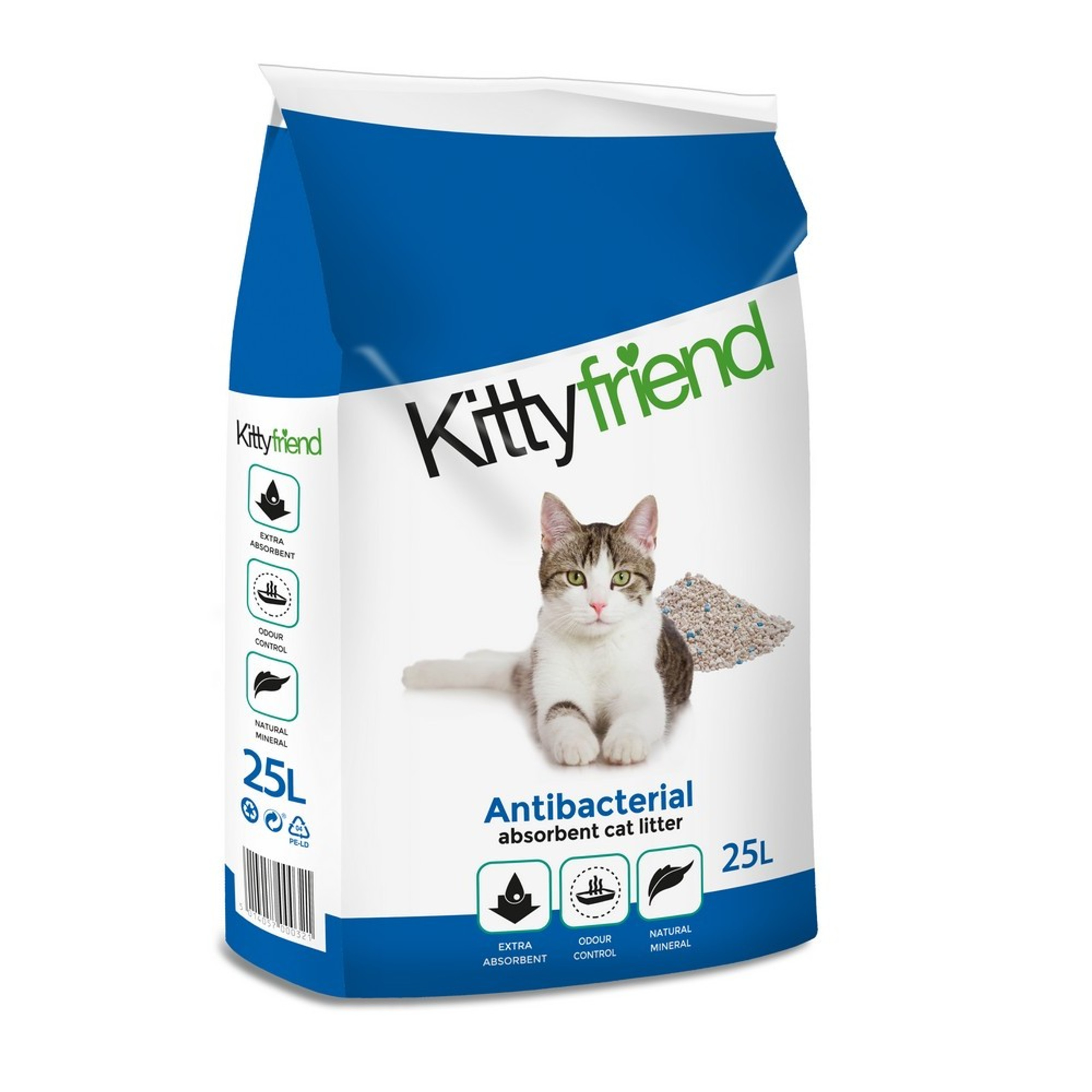 Kitty Friend Antibacterial Absorbent Cat Litter 25 litre Just for Pets